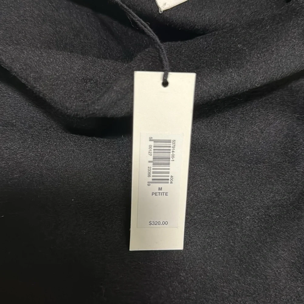 NWT! Banana Republic Black DOUBLE-FACED WRAP COAT 🔹 - Picture 11 of 11